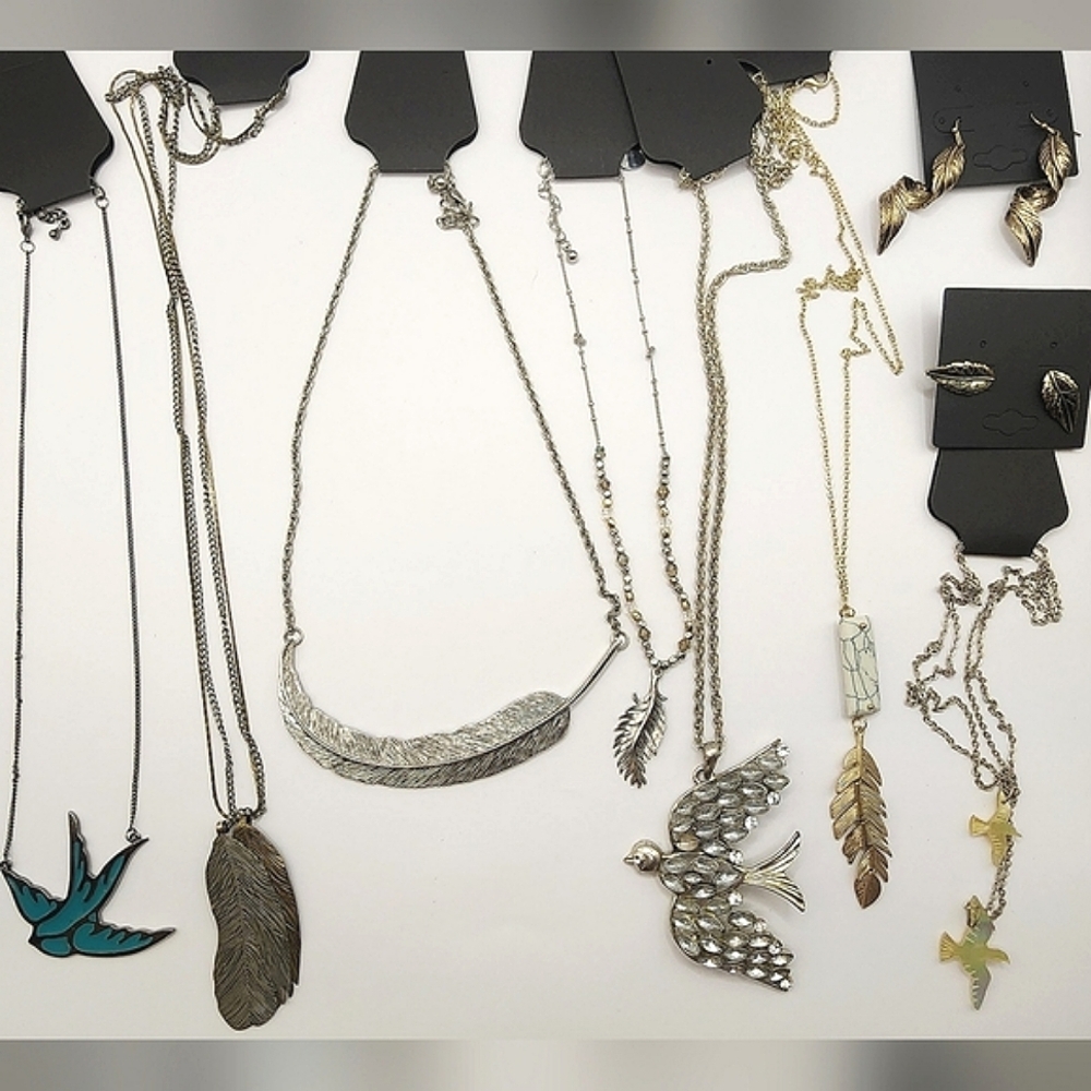 Jewelry Lot - 9 Pieces - Bird/Feather Theme